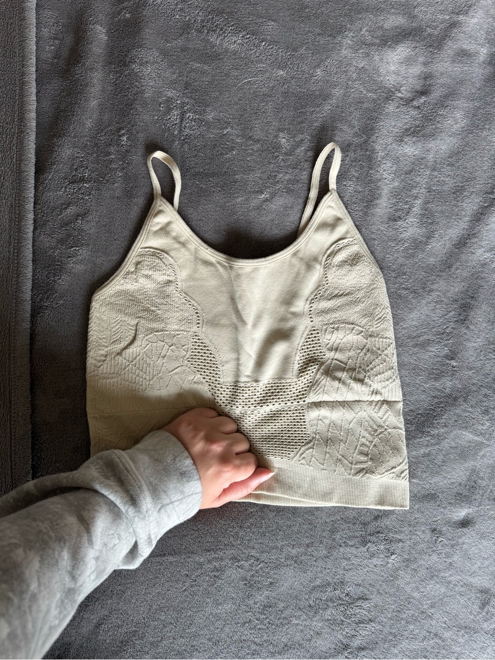 Pattern Crop Tank - Cream - Picture 2 of 3